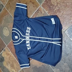Vintage Yankees Button Jersey patched spellout